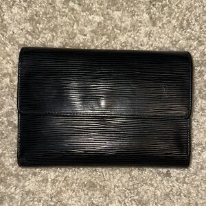 Louis Vuitton Black Textured Epi Wallet